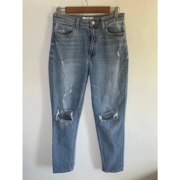 Women's Vervet Jeans High Waist Distressed Blue, Size 28 EUC! 0178‎ - Picture 1 of 10